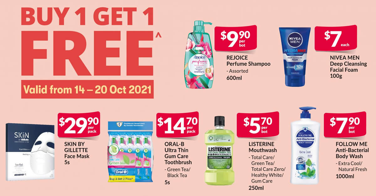 Featured image for Fairprice Xtra is offering Buy-1-Get-1-Free Listerine, Oral-B and more products till 20 Oct 2021