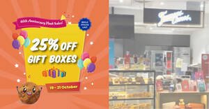 Featured image for Famous Amos S’pore is offering 25% off all gift boxes in celebration of their 46th anniversary from 19 – 21 Oct 2021