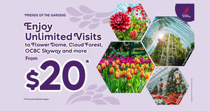 Featured image for Gardens by the Bay is offering Unlimited visits membership at $20 (6 months weekday) or $42 (1 year all-days) till 15 Nov 2021