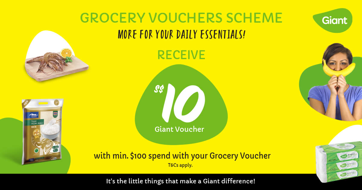 Featured image for Giant is giving away $10 vouchers to help Singaporeans through these trying times