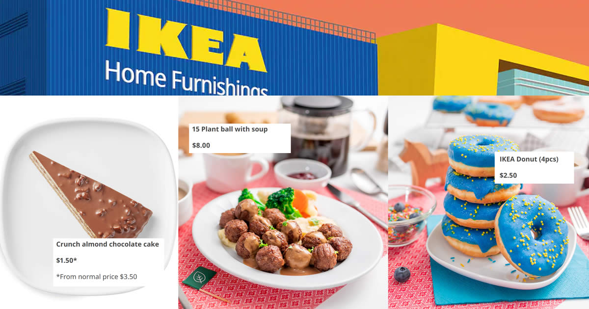 Featured image for IKEA restaurants offering amazing swede treats at S'pore stores from 21 - 24 Oct 2021