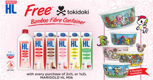 Featured image for Free limited edition tokidoki Bamboo Fibre Container with any MARIGOLD HL Milk purchase till 21 Oct 2021