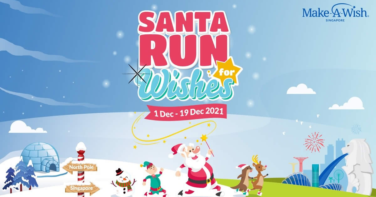 Featured image for Make-A-Wish Singapore announces return of Second virtual Santa Run for Wishes 2021 from 1 - 19 Dec 2021