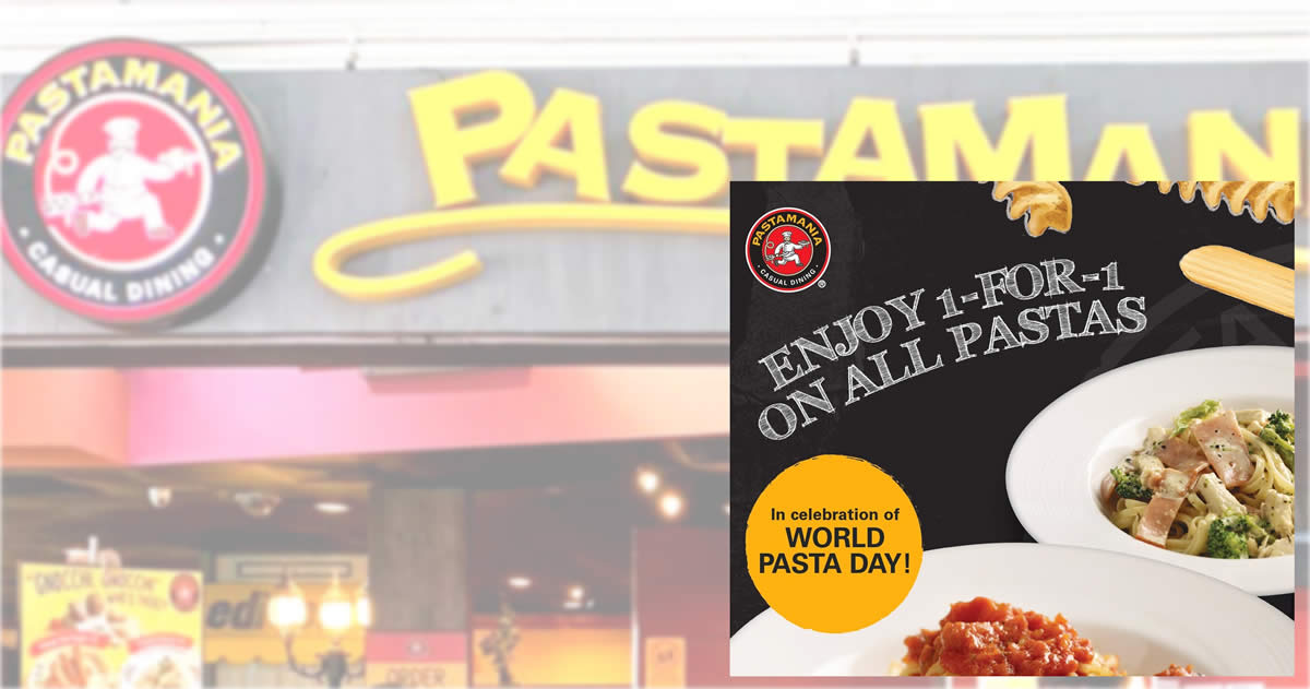 Featured image for PastaMania: Enjoy 1-for-1 on all pastas from now till 29 Oct 2021