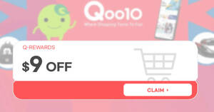 Featured image for Qoo10: Grab free $9 cart coupons (usable with min spend $60) till 31 Oct 2021