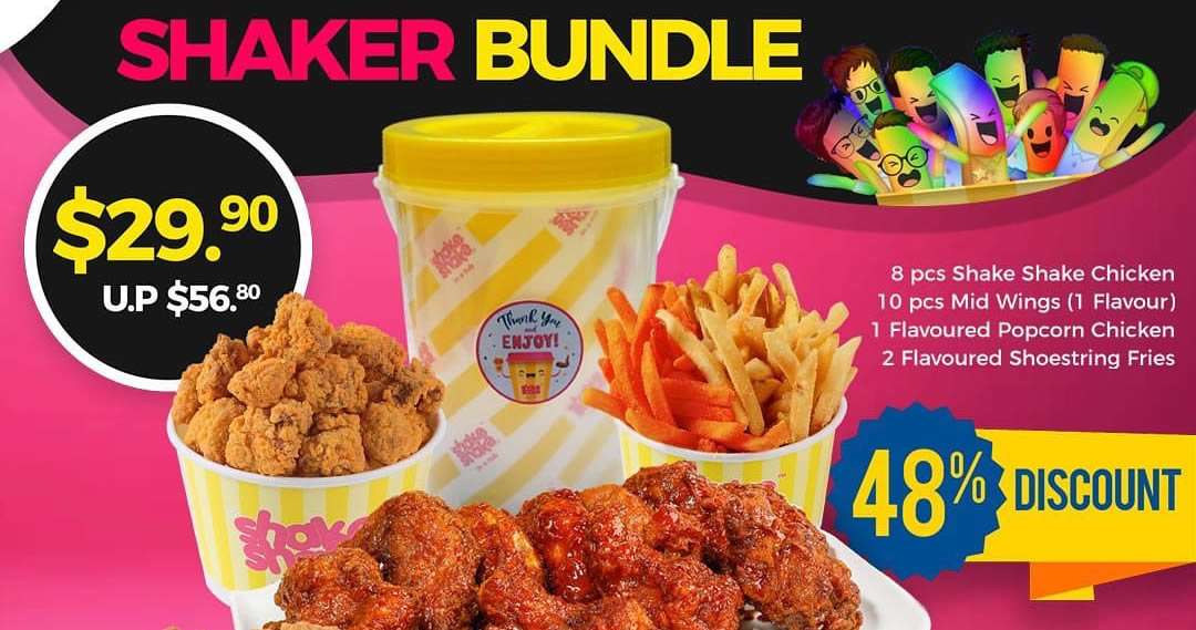 Featured image for Shake Shake In A Tub Launches New $29.90 (48% Off) Fried Chicken Bundle from 20 Sep 2021