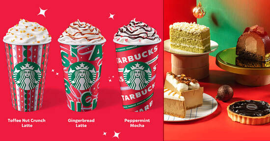 Starbucks S’pore brings back Toffee Nut Crunch Latte, Peppermint Mocha, Gingerbread Latte and more from 3 Nov 2021 - 1
