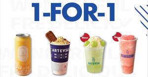 Featured image for Artea is offering 1-for-1 on any beverage across all outlets from 20 – 21 Nov 2021