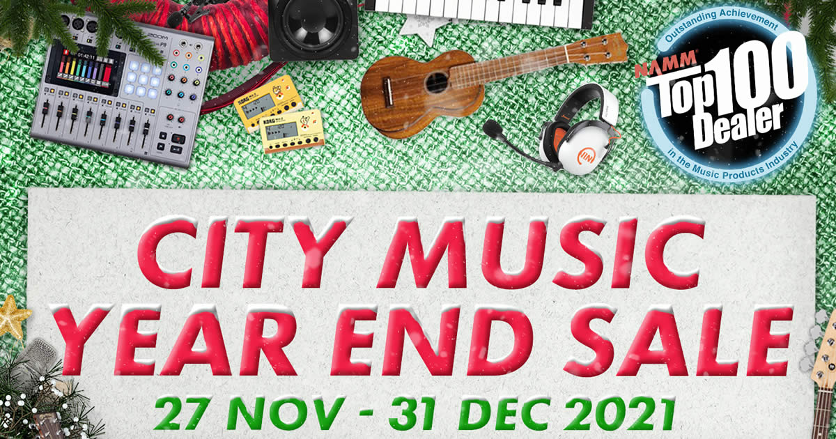 Featured image for City Music Year End Sale offers up to 40% off on a wide range musical instruments from 26 Nov - 31 Dec 2021
