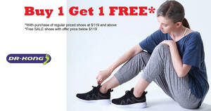 Featured image for Dr. Kong: Buy 1 Get 1 Free shoes at 5 outlets from 6 – 30 Nov 2021