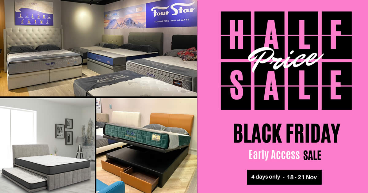 Four Star Black Friday Sale Has Mattresses from S499 and ½ price sale