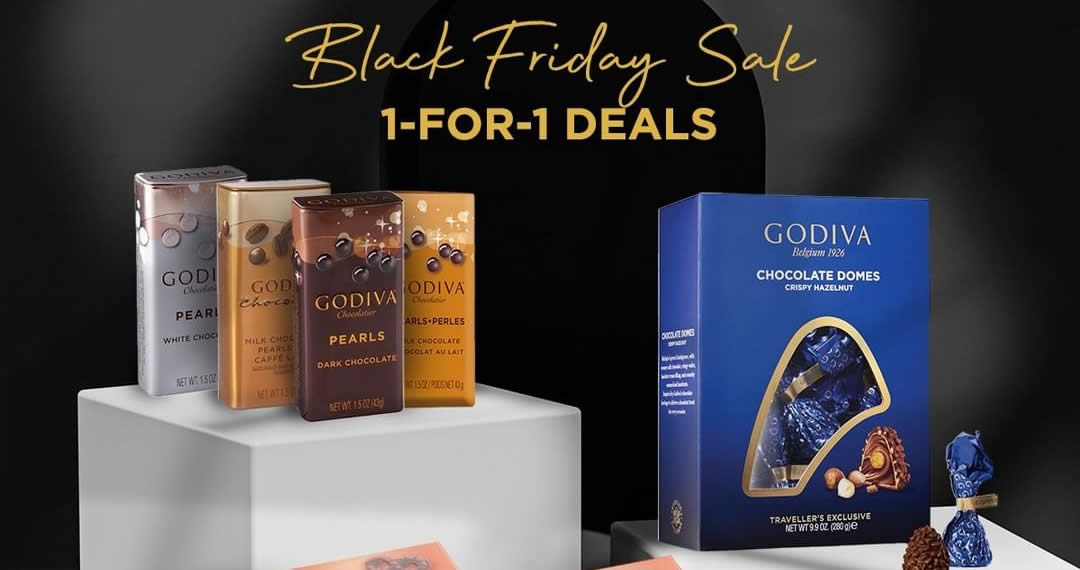 Featured image for Godiva S'pore: 1-FOR-1 deal for selected products Black Friday sale till 28 Nov 2021
