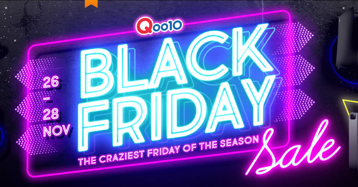 Featured image for Qoo10: Black Friday Super Sale - grab 30%, $12 & $60 cart coupons on 26 Nov 2021