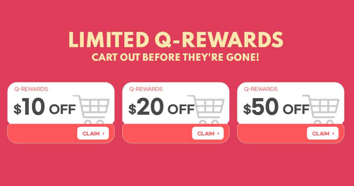 Featured image for Qoo10: Super Sale - grab $10, $20 & $50 cart coupons daily till 10 Nov 2021