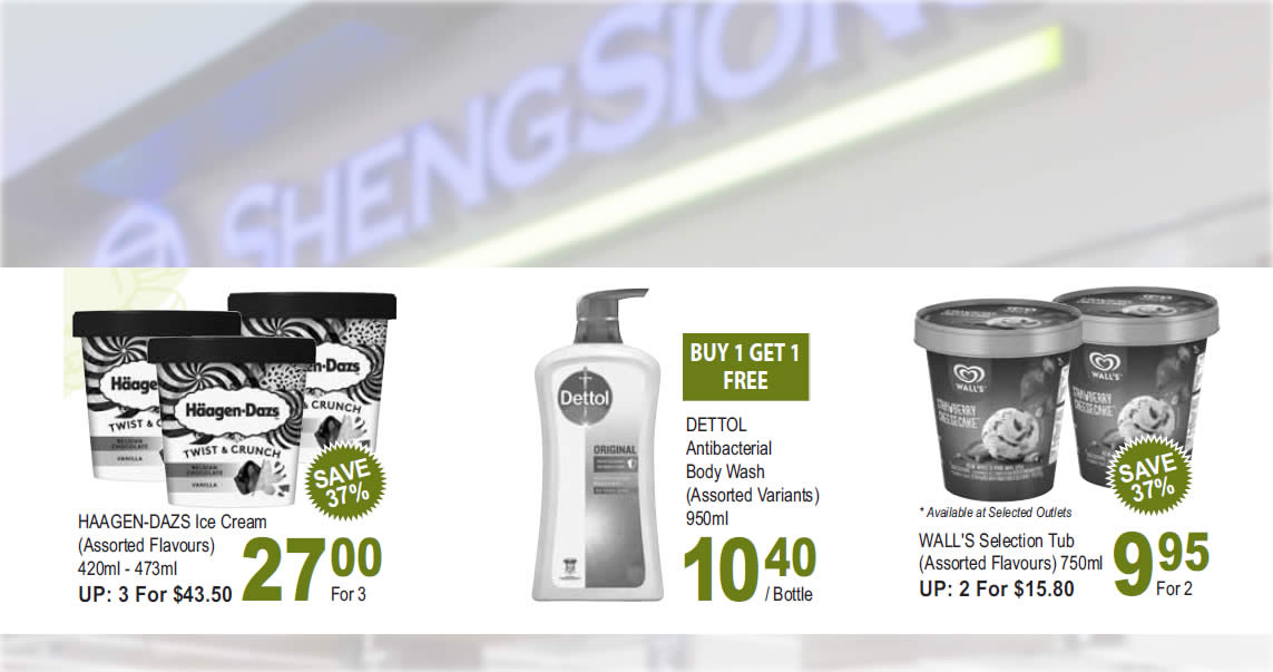 Featured image for Sheng Siong 4-Days Special: Haagen-Dazs at 3-for-$27, 1-for-1 Dettol Antibacterial Body Wash & more till 21 Nov 2021