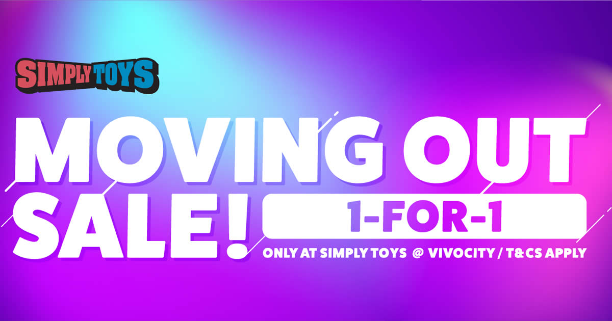Featured image for Simply Toys 1-for-1 moving out sale at VivoCity outlet (From 1 Nov 2021)
