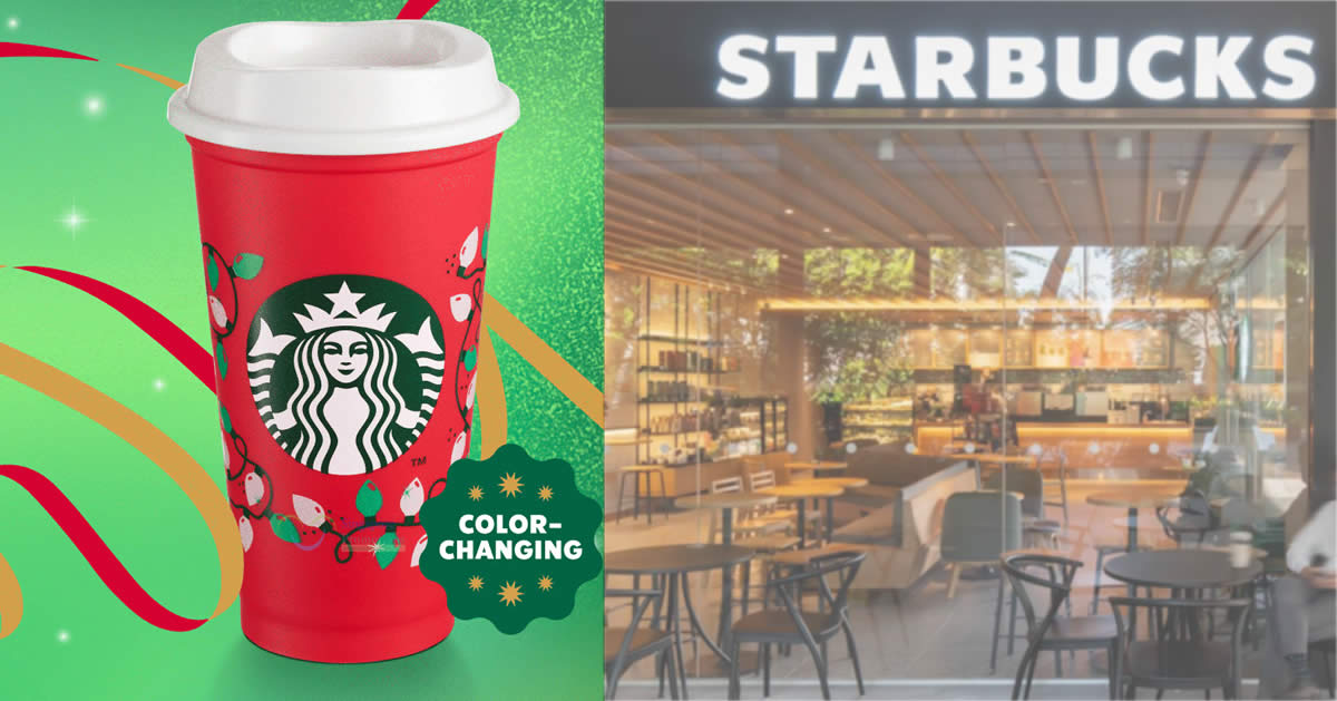 Starbucks: Members can redeem a free Christmas Colour-Changing