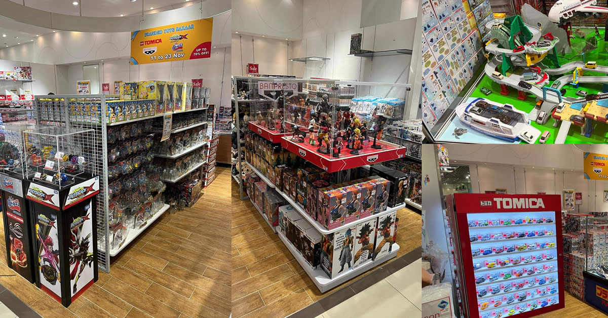 Featured image for Up to 70% off Tomica, Beyblade, Banpresto and Bottleman at NEX from 11 - 23 Nov 2021