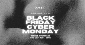 Featured image for bossini: 50% OFF almost storewide Black Friday x Cyber Monday Sale from 25 – 30 Nov 2021