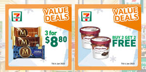 Featured image for 7-Eleven S’pore Ice Cream Specials: Magnum Stickbar 3 for $8.80, Häagen-Dazs Stickbar 3 for $9.90 & more till 4 Jan