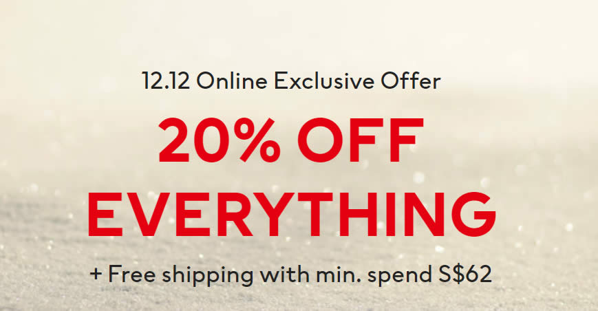 Featured image for H&M: Enjoy 20% OFF plus free shipping at online store 12.12 promo till 12 Dec 2021