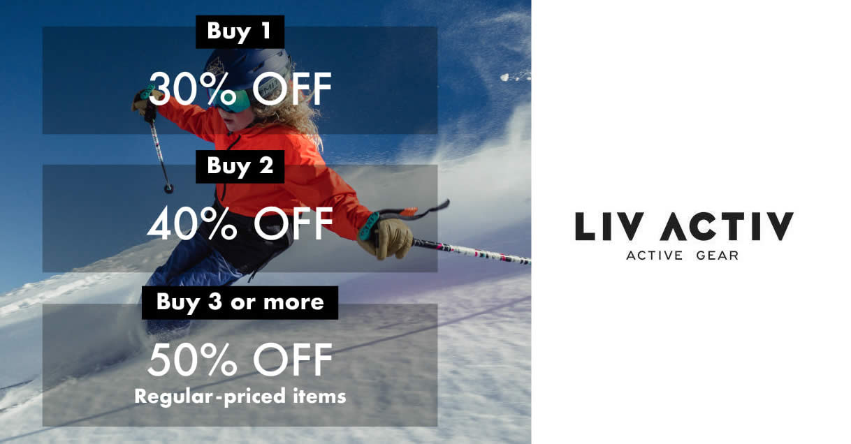 Featured image for LIV ACTIV is offering 30% - 50% off The North Face, Patagonia and more till 30 Dec 2021
