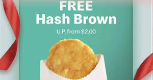Featured image for (EXPIRED) McDonald’s S’pore: Free Hash Brown with any purchase on 27 Dec 2021