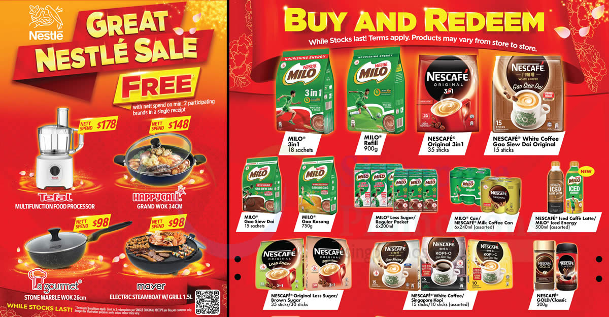 Redeem free kitchenware with purchase of Nestlé participating