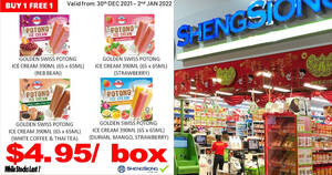 Featured image for (EXPIRED) Sheng Siong offering 1-for-1 Golden Swiss Potong Ice Cream 6’s boxes till 2 Jan 2022