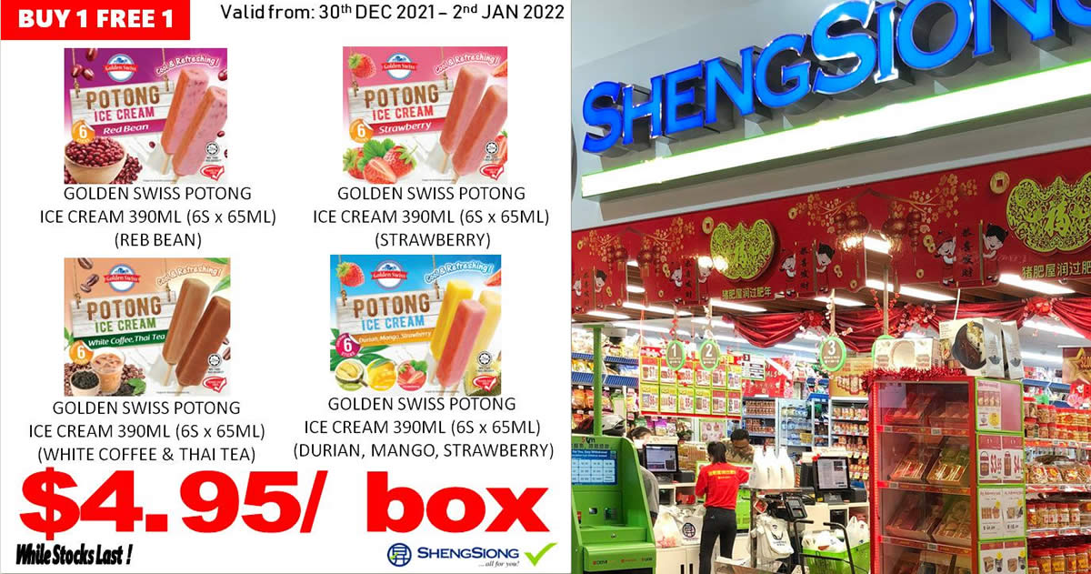 Featured image for Sheng Siong offering 1-for-1 Golden Swiss Potong Ice Cream 6's boxes till 2 Jan 2022