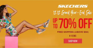 Featured image for (EXPIRED) Skechers 12.12 Sale from 6 – 12 Dec offers up to 70% off storewide online