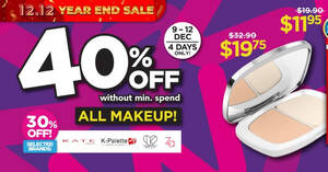 Featured image for Watsons 4-DAYS ONLY: 40% off all makeup – no min spend! Valid till 12 Dec 2021