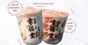 Featured image for Xing Fu Tang: Free X’mas series drink of your choice with purchase of Biscoff Speculoos Milk till 24 Dec 2021