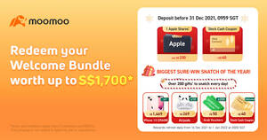 Featured image for (EXPIRED) moomoo: FREE AAPL Stock(~S$240) + $40 Stock Cash Coupon, Along with Daily Prizes Such as iPhone 13, Airpods & More* (From now to 1 January) | moomoo
