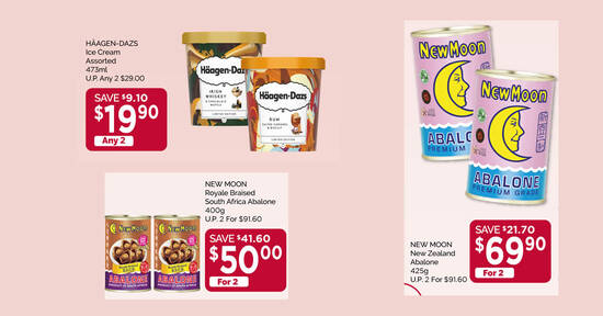 Cold Storage: Haagen-Dazs 2-for-$19.90, New Moon Abalone, Skylight Gift Set & more valid up to 12 Jan 2022 - 1