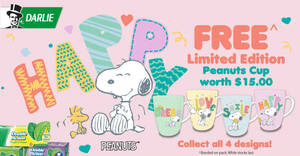 Featured image for Darlie: Buy 3 tubes of Double Action toothpastes, get Limited edition Snoopy Cup worth $15 from 10 Jan 2022