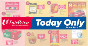 Featured image for FairPrice 1-Day 26 Jan Deals: Golden Chef NZ Superior Wild Abalone, Royal Umbrella, Canada Scallop & more