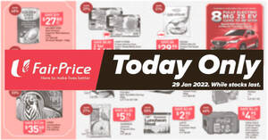 Featured image for FairPrice 1-Day 29 Jan Deals: Golden Chef NZ Abalone, Frozen Hokkaido Scallops, 50% Off Luncheon Meat & more