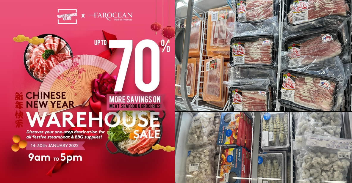 Featured image for Up to 70% off at Far Ocean's CNY Warehouse Sale from 14 - 31 Jan, $1 Big Frozen Thawed Half Shell Abalone