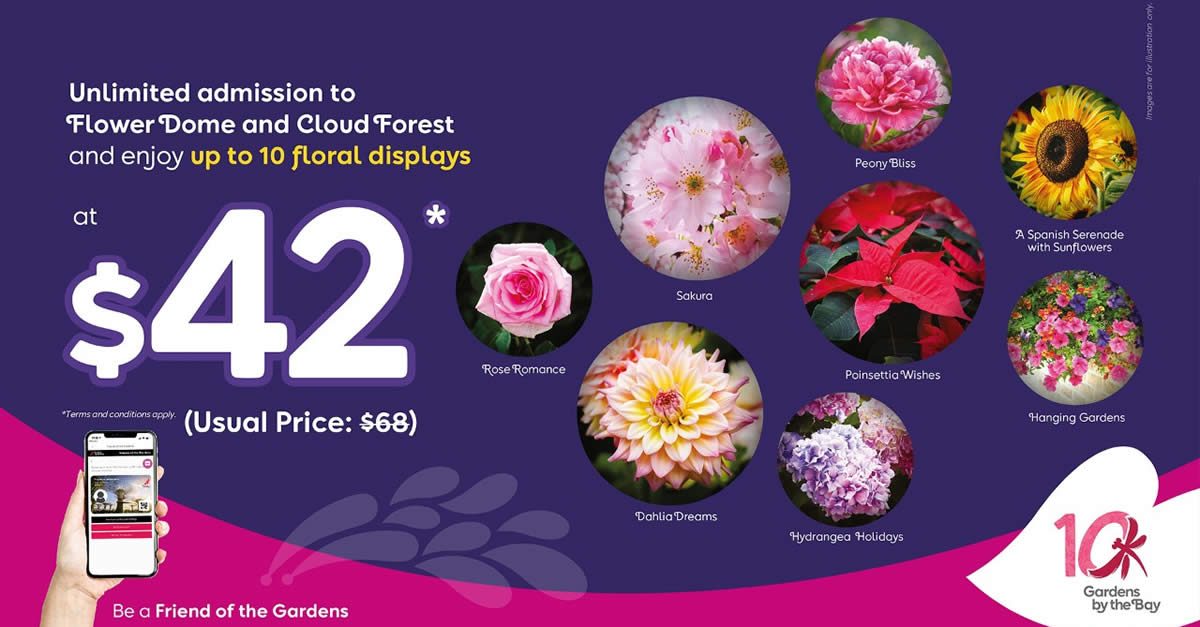 Featured image for Gardens by the Bay is offering Unlimited visits membership at $42 (1 year all-days) till 28 Feb 2022