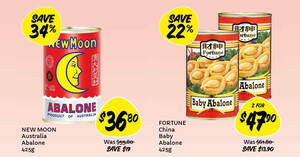 Featured image for Giant Abalone Specials till 23 Jan – New Moon, Fortune and Flying Wheel