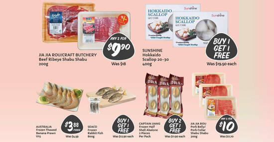 Giant Two-Days 28 – 29 Jan Deals: Frozen Half Shell Abalone, 1-for-1 Hokkaido Scallop, Frozen Rabbit Fish and more