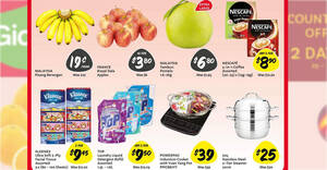 Featured image for Giant Two-Days 25 – 26 Jan Deals: Nescafe, Fruits, Kleenex, Top, Powerpac and more