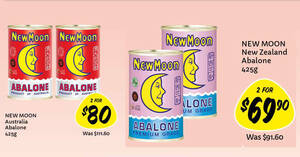 Featured image for Giant Abalone Specials till 9 Jan – NEW MOON New Zealand Abalone, New Moon Australia Abalone & more