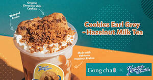 Featured image for Gong Cha S’pore partners with Famous Amos to launch new beverage from 10 Jan 2022