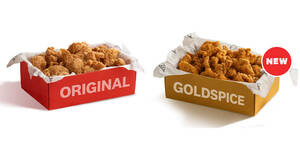 Featured image for KFC S’pore brings back Chicken Skin with an additional new Goldspice flavour from 5 Jan 2022