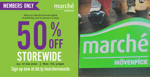 Featured image for Marché Mövenpick: 50% off storewide at 3 outlets on weekdays till 27 Jan has rosti, pizza, crepe, seafood, cakes and more