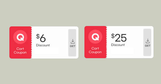 Qoo10: Grab free $6 and $25 cart coupons till 15 Jan 2022 - 1