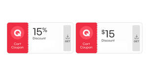 Featured image for Qoo10: Grab free 15% and $15 cart coupons on 23 Jan 2022