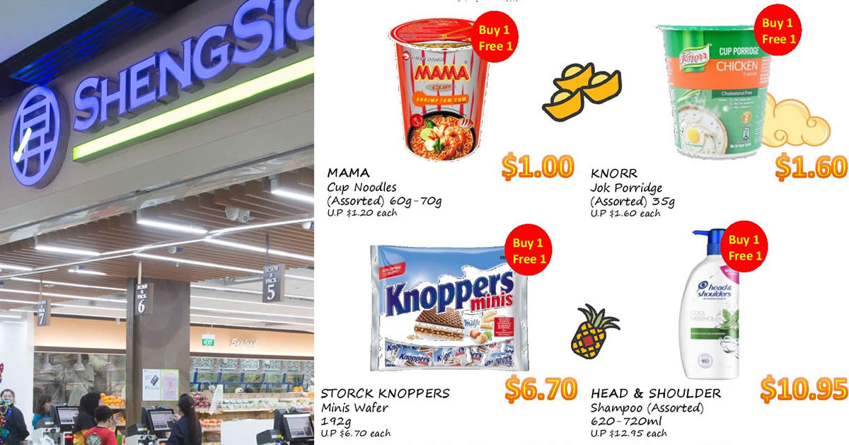 Featured image for Sheng Siong 2-Days 1 - 2 Jan Deals: Buy-1-Get-1-Free Knoppers Minis, Head & Shoulder Shampoo & more